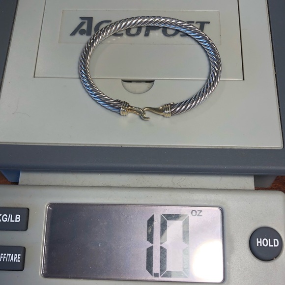 David Yurman Silver and gold bangle - Picture 8 of 8